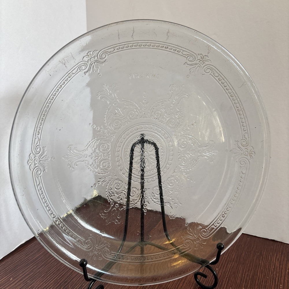 Vintage Fire King Sapphire Blue Philbe Glassware 9 Inch Pie Plate